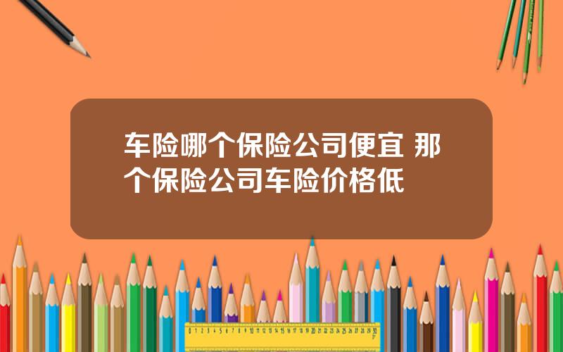 车险哪个保险公司便宜 那个保险公司车险价格低